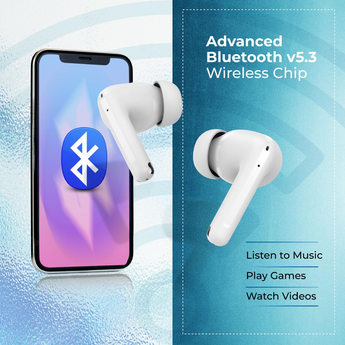 pTron Basspods P481 TWS Earbuds: 60H Playtime, AI-ENC Calls, BT 5.3, Touch, Type-C