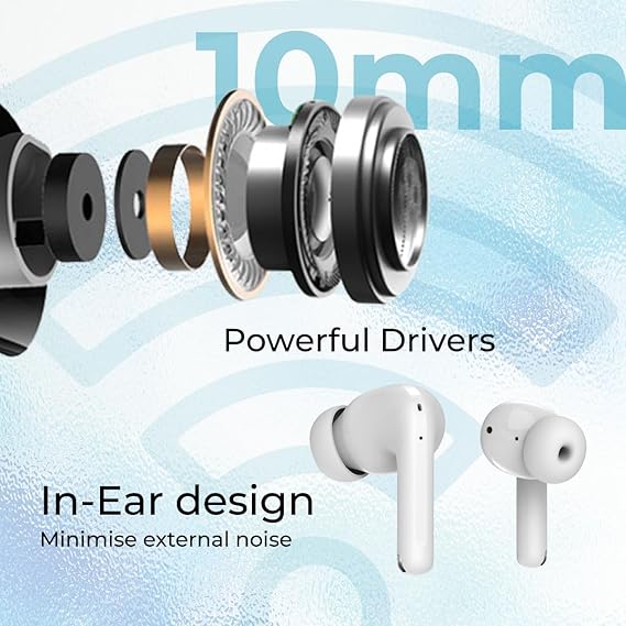 pTron Basspods P481 TWS Earbuds: 60H Playtime, AI-ENC Calls, BT 5.3, Touch, Type-C