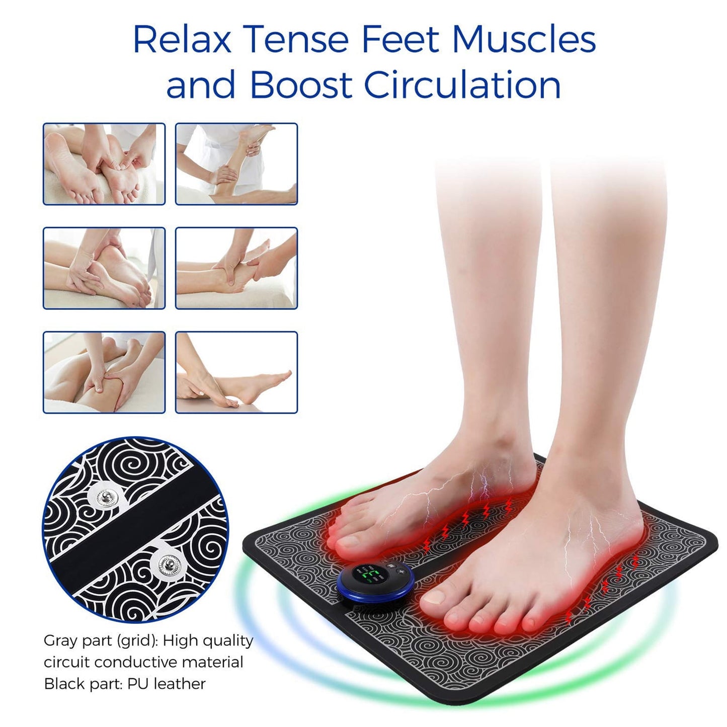 EMS Foot Massager Mat – Portable Relief for Tired Feet