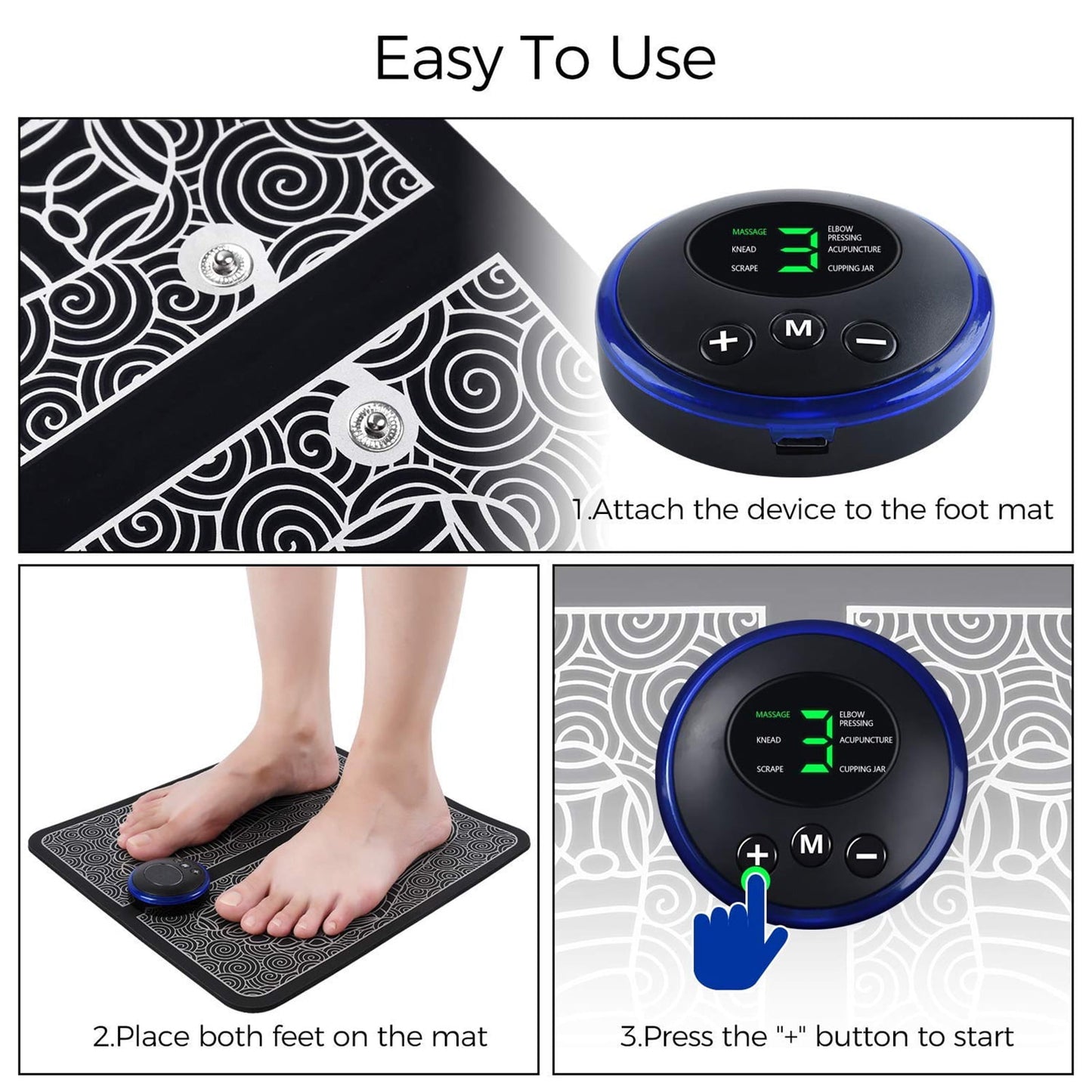 EMS Foot Massager Mat – Portable Relief for Tired Feet
