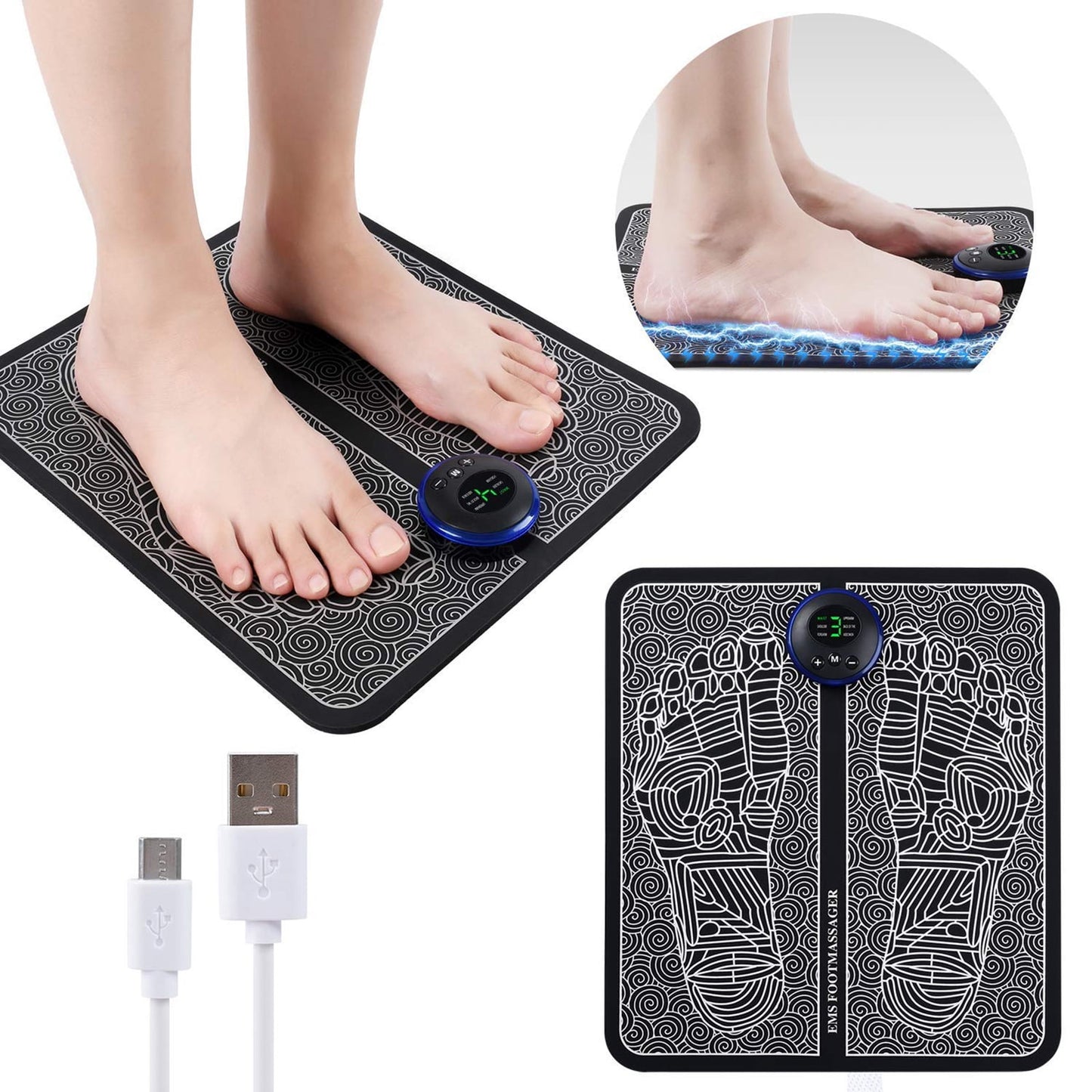 EMS Foot Massager Mat – Portable Relief for Tired Feet