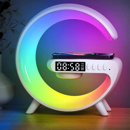 Wireless Charger Lamp Speaker Clock Double Speaker