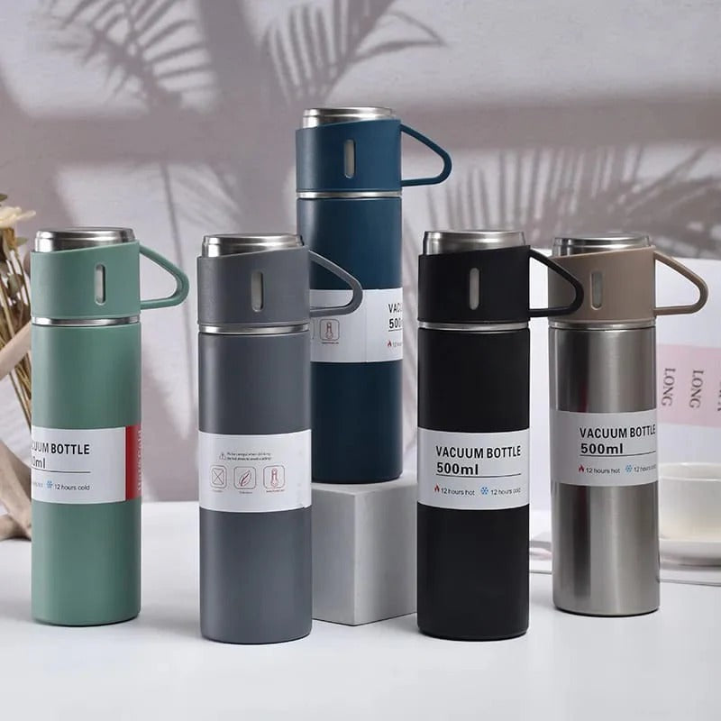 500ml Vacuum Insulated Flask - Keeps Hot/Cold for 12 Hours, Leak-Proof