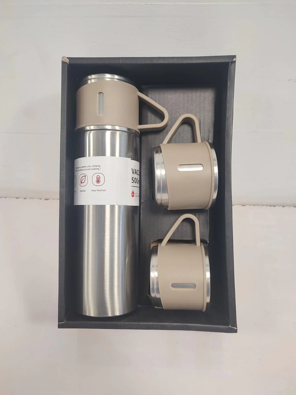 500ml Vacuum Insulated Flask - Keeps Hot/Cold for 12 Hours, Leak-Proof